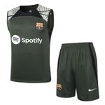 Conjunto Treino Regata + Short Barcelona 23/24 - Verde Militar