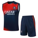 Conjunto Treino Paris Saint Germain PSG Regata e Short 23/24 - Azul