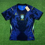Camisa Seleção Brasil Away II Copa do Mundo 2026 - Azul e Preta - Jogador Masculina