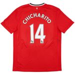 Camisa Manchester United Home I 11/12 – Chicharito #14 – Vermelha – Torcedor Masculina