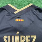 (ATENÇÃO A FONTE) Camisa Retrô Barcelona Away Ii 20/21 - Suárez #9 - Preta - Torcedor Masculina Luis Suárez #9 