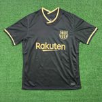 (ATENÇÃO A FONTE) Camisa Retrô Barcelona Away Ii 20/21 - Suárez #9 - Preta - Torcedor Masculina Luis Suárez #9 