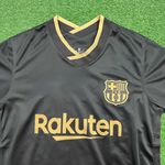 (ATENÇÃO A FONTE) Camisa Retrô Barcelona Away Ii 20/21 - Suárez #9 - Preta - Torcedor Masculina Luis Suárez #9 