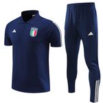 Conjunto Treino Polo Itália 22/23 Camisa + Calça - Masculino Azul marinho