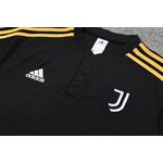 Conjunto Treino Polo Gola Baixa Juventus 22/23 Camisa + Calça - Masculino Preto