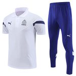 Conjunto Treino Polo Olympique De Marseille 22/23 Camisa + Calça - Masculino Branca