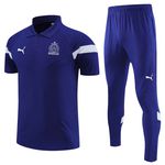 Conjunto Treino Polo Olympique de Marseille 22/23 Camisa + Calça - Masculino Roxa