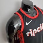 NBA Jersey Lillard #0 Ripcity Trail Blazers Black - Especial 75 Anos