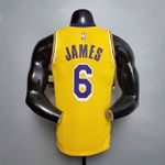 Los Angeles Lakers - Jogador Silk - JAMES #6 amarela
