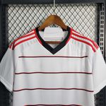 Camisa Flamengo Away 23/24 - Torcedor Masculino - Branca com Listras