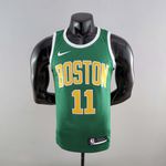 Boston Celtics IRVING#11 Gold NBA Jersey - Silk Jogador- Verde/amarelo