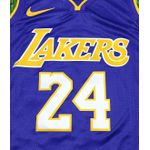 NBA LAKERS SILK - JOGADOR - BRYANT CAMISA 24 ( símbolo amarelo )