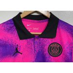 Camisa Paris Saint-germain Gola Polo rosa (ESCUDO PRETO)
