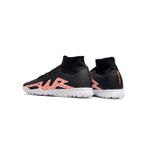 Chuteira Society Nike Air Zoom Mercurial (TF) - Preto/Laranja - Botinha