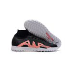 Chuteira Society Nike Air Zoom Mercurial (TF) - Preto/Laranja - Botinha