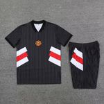 Conjunto De Treino Camisa + Short Manchester United 23/24 - Masculino Preto Listrada