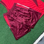 Conjunto Treino Internacional Regata e short 2024/25 Vermelho/Vinho