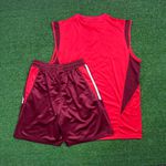 Conjunto Treino Internacional Regata e short 2024/25 Vermelho/Vinho