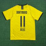 Camisa Retrô Borussia Dortmund Home I 19/20 - Reus #11 - Amarela/Preta - Torcedor Masculina (Forma mais Justa)