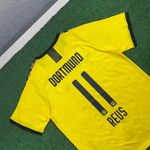 Camisa Retrô Borussia Dortmund Home I 19/20 - Reus #11 - Amarela/Preta - Torcedor Masculina (Forma mais Justa)