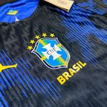 (JOGADOR) Camisa Seleção Brasil Away II Copa do Mundo 2026 - Azul e Preta - Jogador Masculina