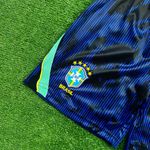 Conjunto Infantil Brasil Away II 26/27 – Azul – Jordan (SHORT AZUL)