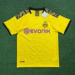 Camisa Retrô Borussia Dortmund Home I 19/20 - Reus #11 - Amarela/Preta - Torcedor Masculina (Forma mais Justa)