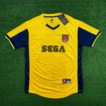 Camisa Retrô Arsenal 1999 Away – Henry #14 – Amarela – SEGA – Masculina