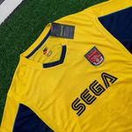 Camisa Retrô Arsenal 1999 Away – Henry #14 – Amarela – SEGA – Masculina