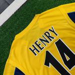 Camisa Retrô Arsenal 1999 Away – Henry #14 – Amarela – SEGA – Masculina