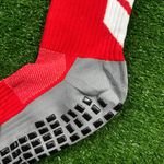 Meia Antiderrapante Esportiva Klv - Vermelho