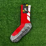 Meia Antiderrapante Esportiva Klv - Vermelho