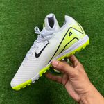 Chuteira Society Nike Mercurial Vapor 16 Elite (TF) – Cinza/Verde 