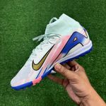 (BOTINHA) Chuteira Society Nike Air Zoom Mercurial Superfly 10 Elite (TF) – Branco/Azul