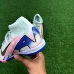 (BOTINHA) Chuteira Society Nike Air Zoom Mercurial Superfly 10 Elite (TF) – Branco/Azul