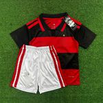 (SHORT BRANCO) Conjunto Infantil Flamengo Home 26/27 