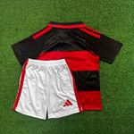 (SHORT BRANCO) Conjunto Infantil Flamengo Home 26/27 