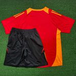 Conjunto Camisa e Short BAYERN de Munique 2024/25 Masculino - Laranja/Preto