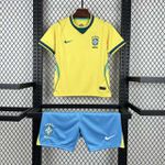 Conjunto Infantil Brasil Home I 26/27 – Amarelo E Azul 