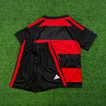 (SHORT PRETO) Conjunto Infantil Flamengo Home 26/27