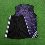 Conjunto Treino Regata e Short Real Madrid Dragão 2024/25 - Preto/Roxo