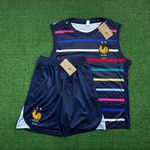 Conjunto Treino Regata e Short FRANÇA 24/25 - Colorido
