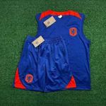 Conjunto Treino Regata E Short Holanda 2024 - Azul/Laranja