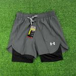Short Under Armour Dry Fit - Masculino - (aquecedor Interno) - Cinza - UA01