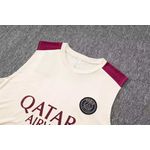Conjunto Regata de Treino Paris Saint Germain (PSG) 2023 Masculino - Creme