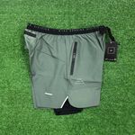 Short Nike Dry Fit (aquecedor Interno Branco) - Masculino - NK125 - VERDE MILITAR
