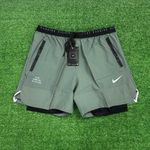 Short Nike Dry Fit (aquecedor Interno Branco) - Masculino - NK125 - VERDE MILITAR