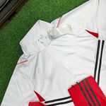 Conjunto Treino Flamengo Agasalho Meio Zíper 23/24 - Branco/vermelho