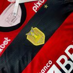 (PATCH CAMPEÃO 2022) Camisa Flamengo Home 23/24 - Patrocínio + Patchs - Torcedor Masculino
