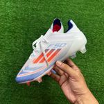 Chuteira Campo Adidas F50 Elite LL (FG) – Branco/Azul